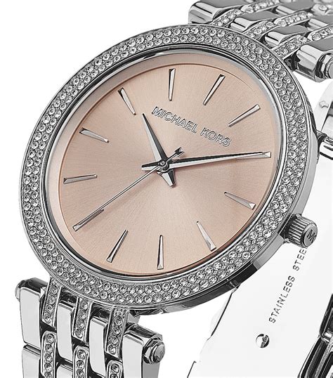 michael kors silver diamond watch|michael kors diamond watch women's.